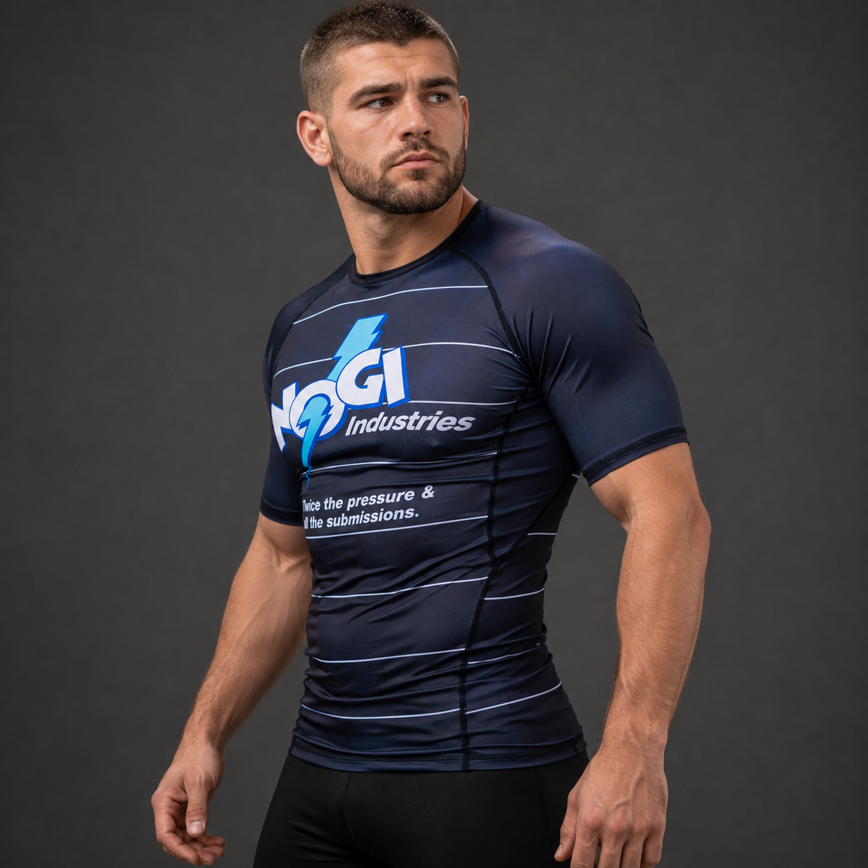 Energy Rash Guard Short Sleeve - BLACK