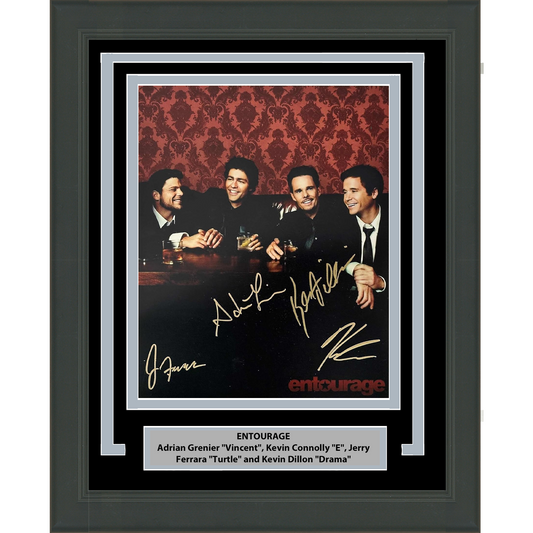 Framed Autographed/Signed Entourage 4x Cast Inscribed Adrian Grenier Kevin Connolly Jerry Ferrara Kevin Dillon 16x20 Photo JSA COA