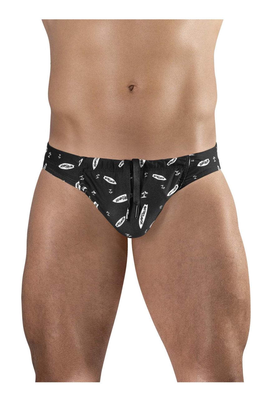 ErgoWear EW1763 FEEL SW Swim Briefs Color Black-White