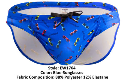 ErgoWear EW1764 FEEL SW Swim Briefs Color Blue-Sunglasses