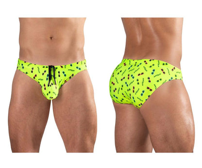 ErgoWear EW1765 X4D SW Swim Briefs Color Bright Yellow