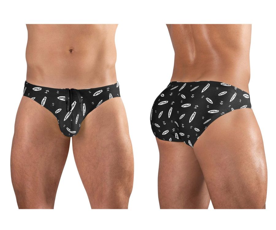 ErgoWear EW1766 X4D SW Swim Briefs Color Black-White