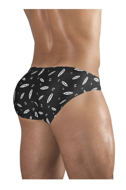 ErgoWear EW1766 X4D SW Swim Briefs Color Black-White