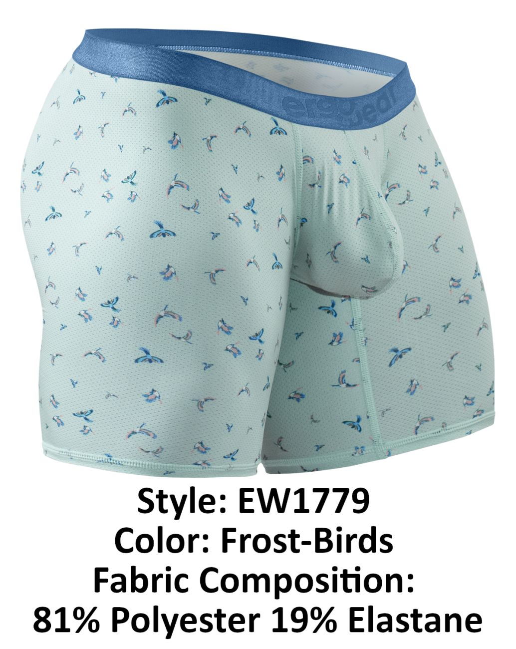 ErgoWear EW1779 SLK SE Boxer Briefs Color Frost-Birds