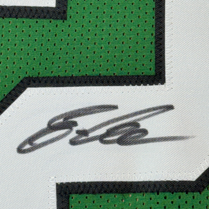 Framed Autographed/Signed Eric Allen 35x39 Philadelphia Kelly Green Football Jersey Beckett BAS COA
