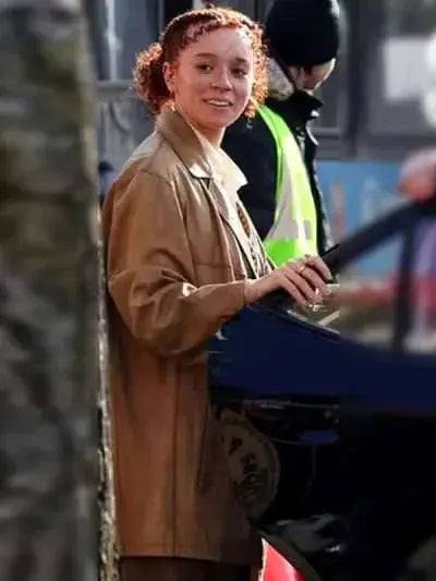 Erin Kellyman Eleanor the Great 2025 Brown Coat