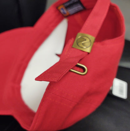 Escudo Republica Dominicana - Dominican Red / Metallic Gold Shield Dad Hat