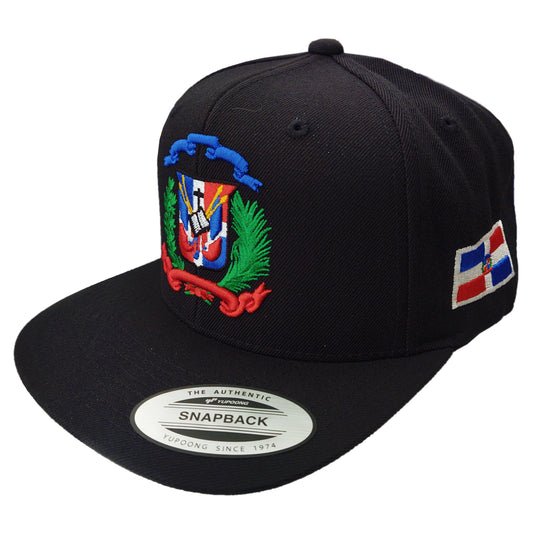 Escudo Republica Dominicana - Dominican Snapback Black - Full Color Hat