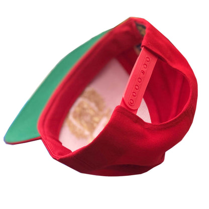 Escudo Republica Dominicana - Dominican Snapback Red - Metallic Silver Hat