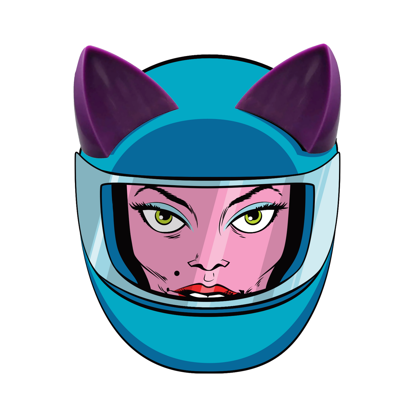 MagNeatOhz: Cat Ears for Helmet Purple