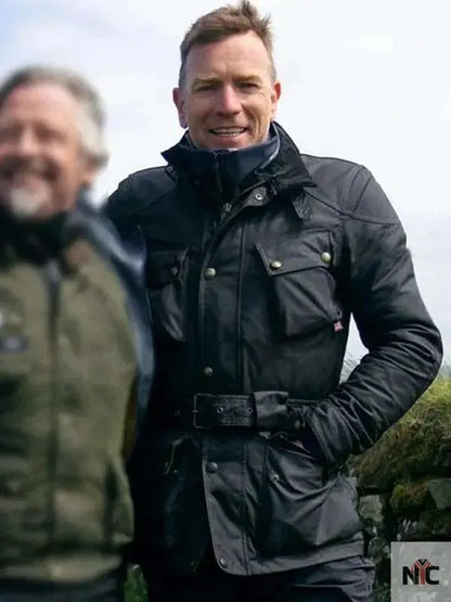 Ewan McGregor Long Way Home S01 Black Jacket