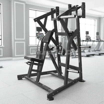 Excel Iso-Lateral Low Row - Muscle D Fitness - Plate Load Seated Row - Gas Shock Assisted Seat Adjustment - Weight Storage Pins