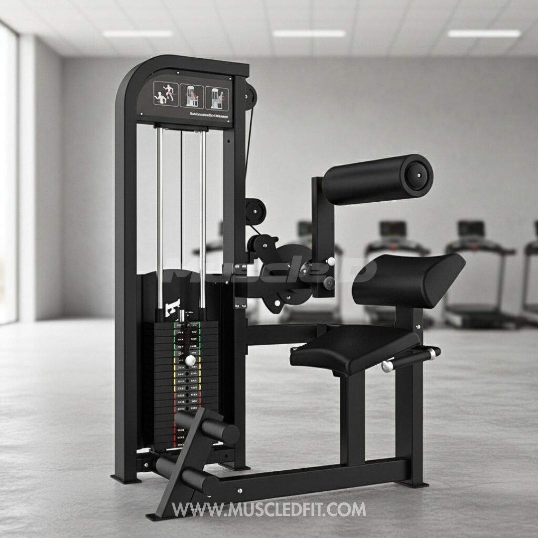 Excel Back/Ab Combo - Muscle D Fitness - Commercial Adjustable Pin Selectorized Back Extension Ab Crunch Combo