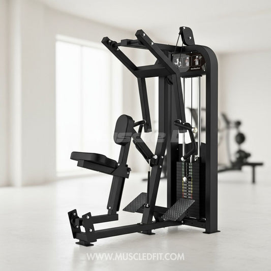 Excel Seated Row - Muscle D Fitness - Selectorized Back Row - Gas Shock Assisted Adjustments