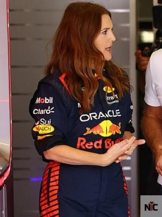 F1 Grand Prix Drew Barrymore Red Bull Jumpsuit