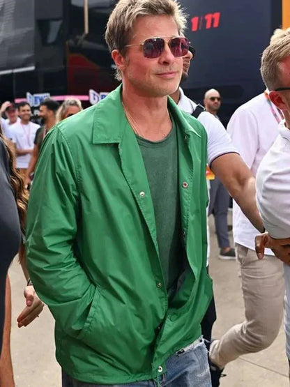 F1 Brad Pitt Green Jacket