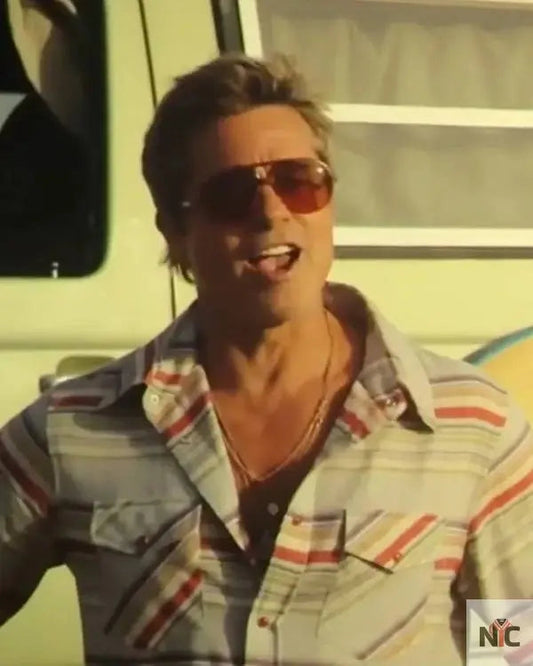 F1 The Movie Brad Pitt Stripe Shirt