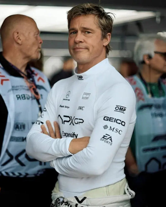 F1 2025 Brad Pitt White Shirt