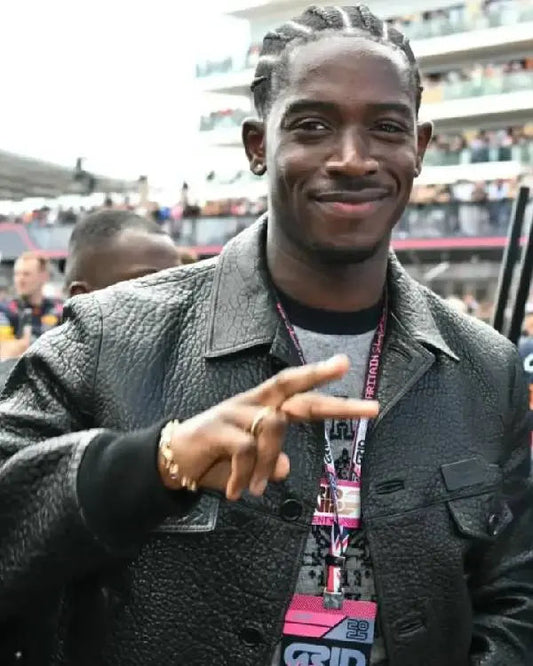 F1 Movie Damson Idris Black Leather Jacket