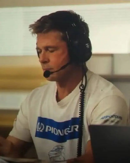 F1 The Movie 2025 Brad Pitt White T-shirt