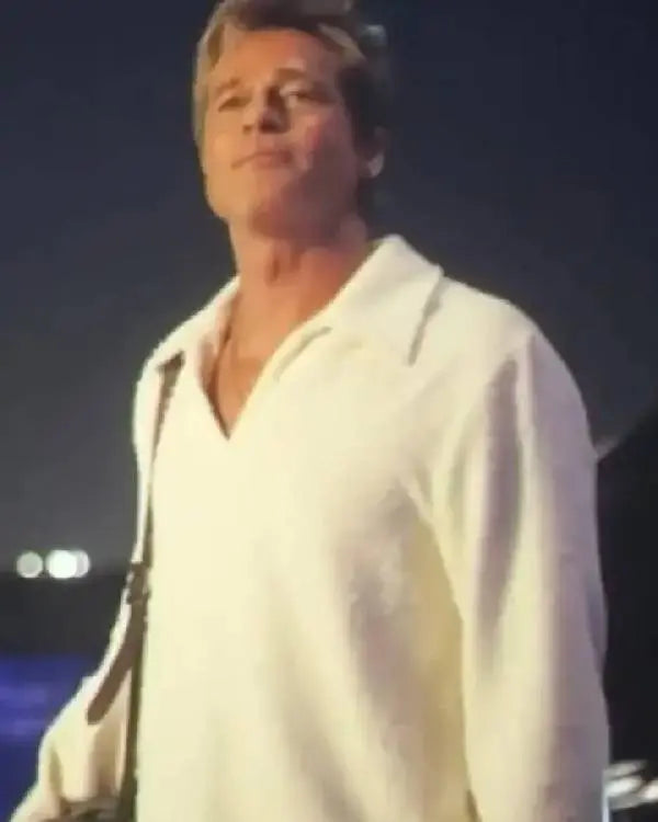 F1 The Movie Brad Pitt White Sweatshirt