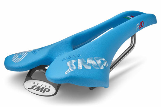 Selle SMP F20 Bicycle Saddle with Steel Rail (Light Blue)