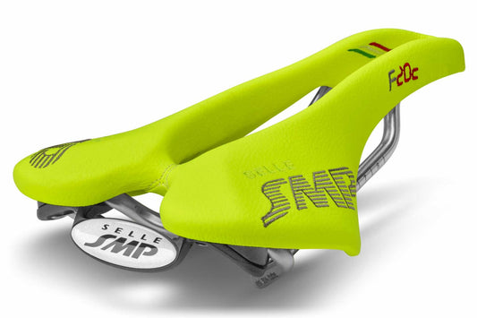Selle SMP F20C Bicycle Saddle with Steel Rail (Fluro Yellow)