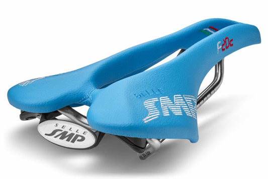 Selle SMP F20C Bicycle Saddle with Steel Rail (Light Blue)