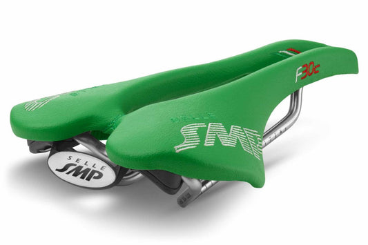 Selle SMP F30C Saddle with Steel Rails (Green)