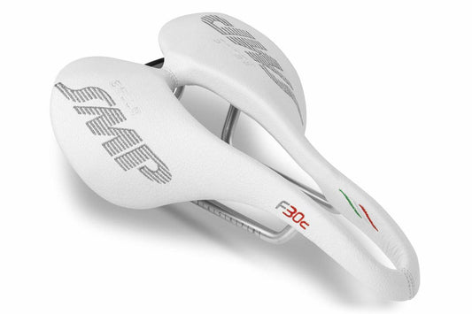 Selle SMP F30C Saddle with Carbon Rails (White)