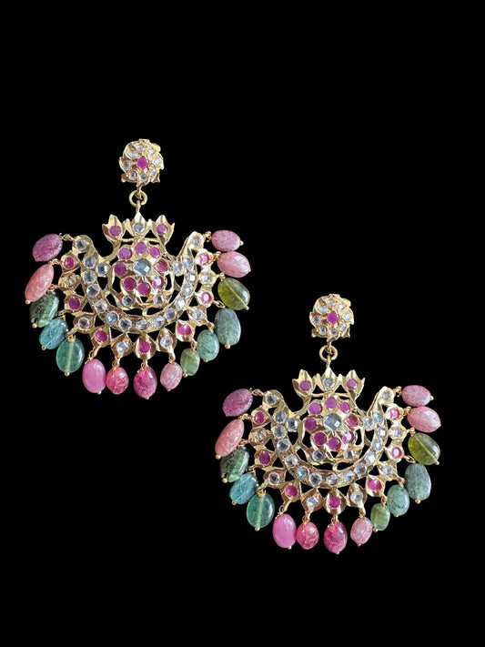 Naira earrings in rubies (READY TO SHIP )