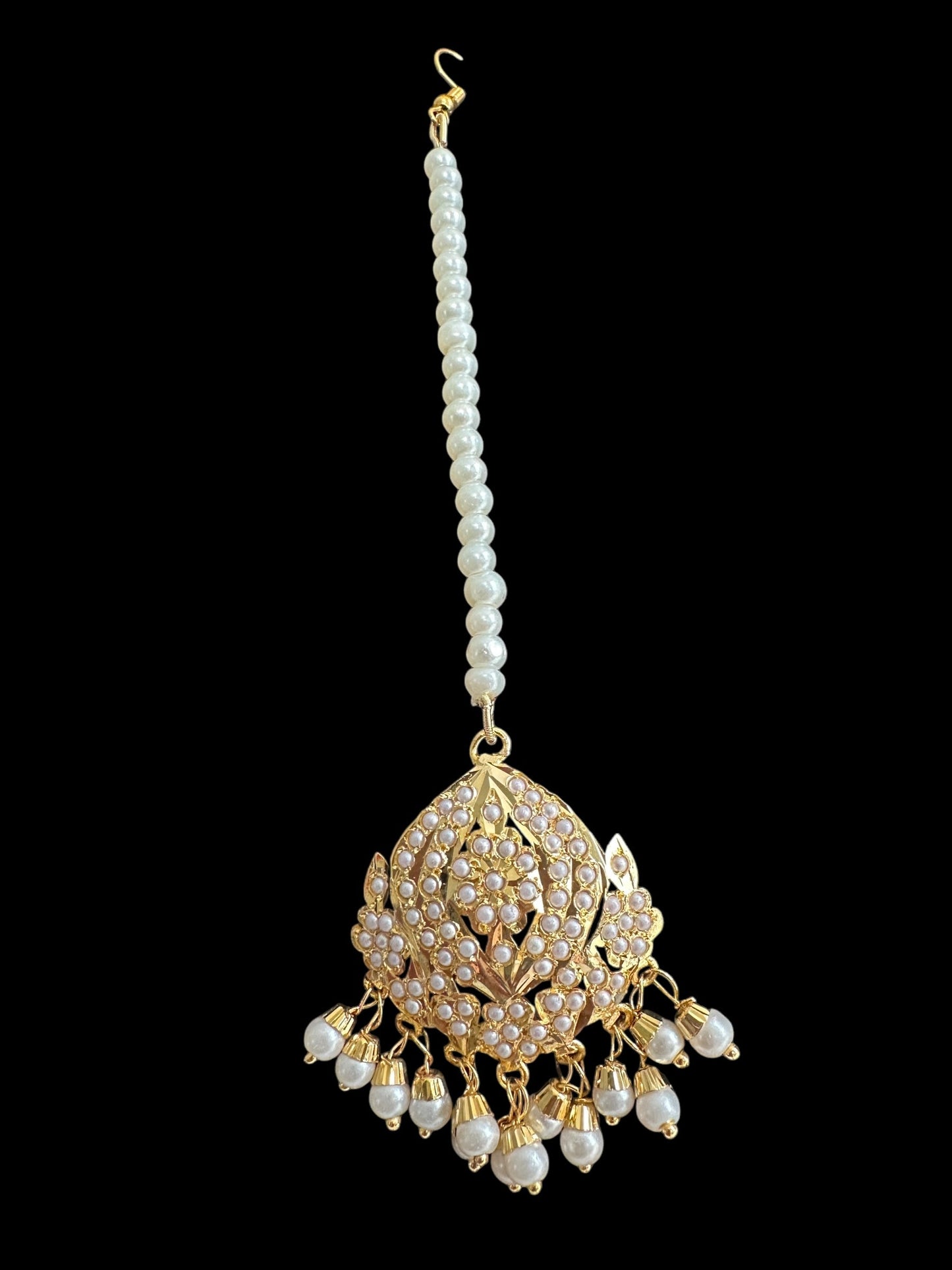 SAT115 Anya jadau 7 layered / satlada in Pearls ( READY TO SHIP )