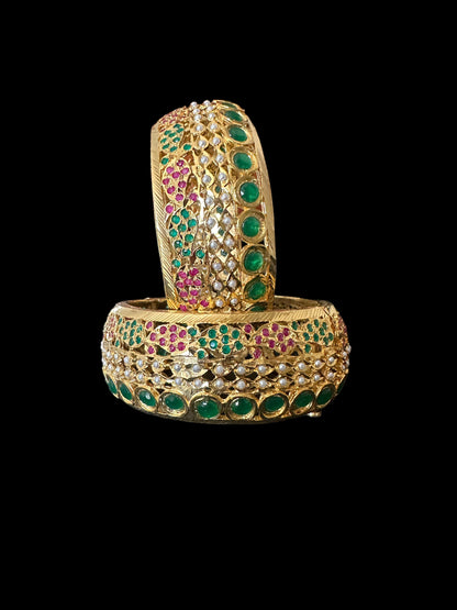 B175 Reem jadau bangle- pair   ( READY TO SHIP )2.6/2.8 openable