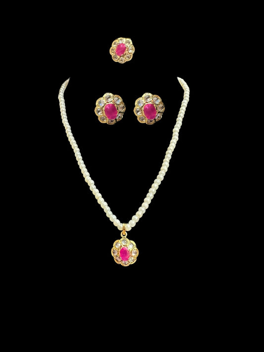 Gold plated  earrings , pendant and ring set ( SHIPS IN 2 WEEKS )