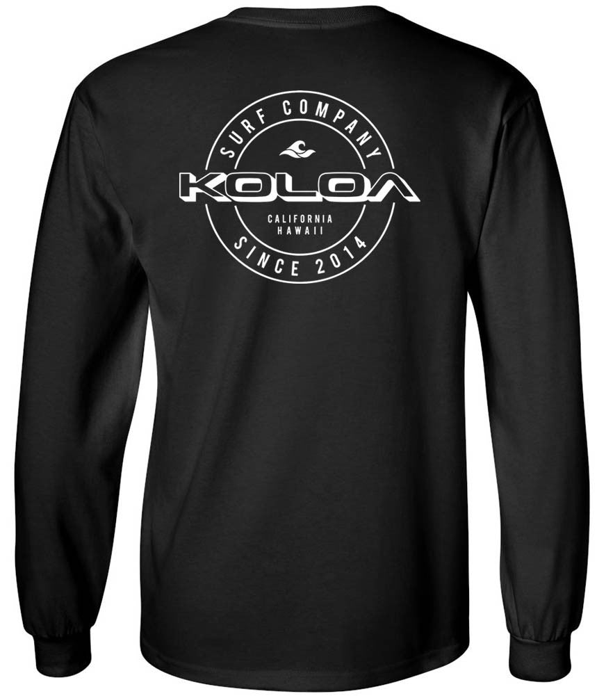Koloa White Wedge Logo Long Sleeve T-Shirt