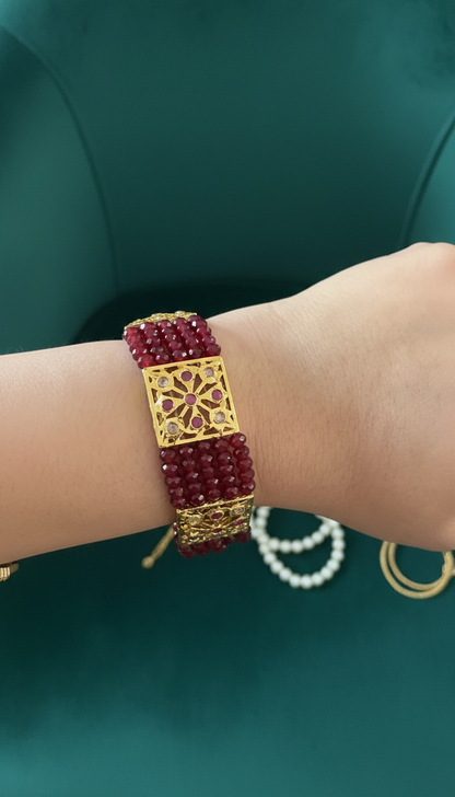 B75 ruby gold plated bracelet ( ready to SHIP  )