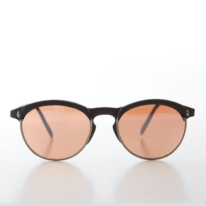 Round Copper Lens Simple Driving Sunglasses  - Fallon