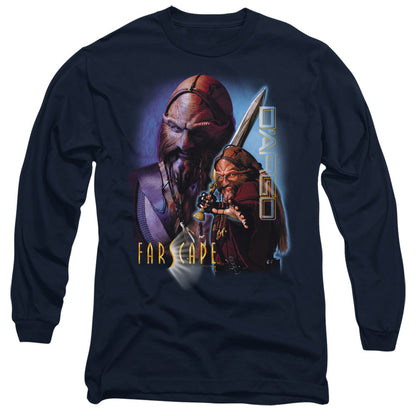 Farscape Dargo Mens Long Sleeve Shirt Navy Officially Licensed