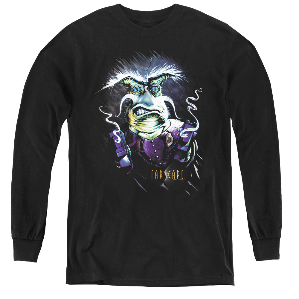 Farscape Rygel Oking Guns Long Sleeve Kids Youth T Shirt Black