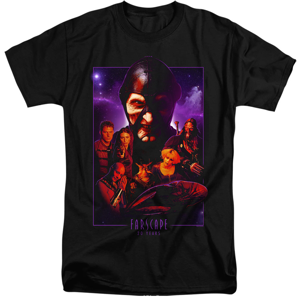 Farscape 20 Years Collage Mens Tall T Shirt Black Officially Licensed