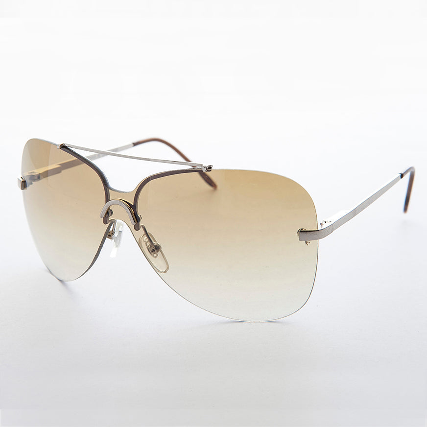 Rimless Butterfly Boho Vintage Sunglass - Farrah