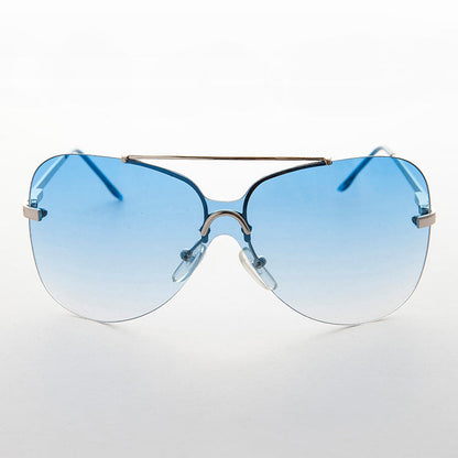 Rimless Butterfly Boho Vintage Sunglass - Farrah