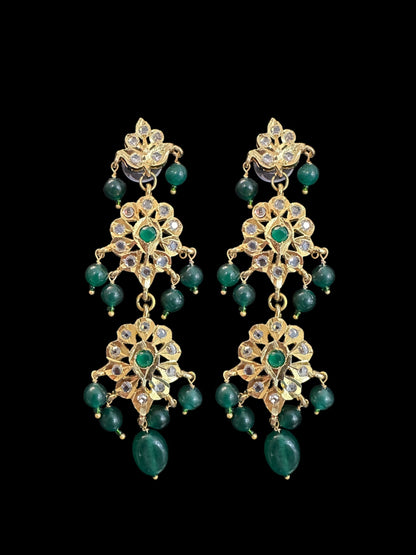 SAT103 Hyderabadi bridal satlada green ( READY TO SHIP )