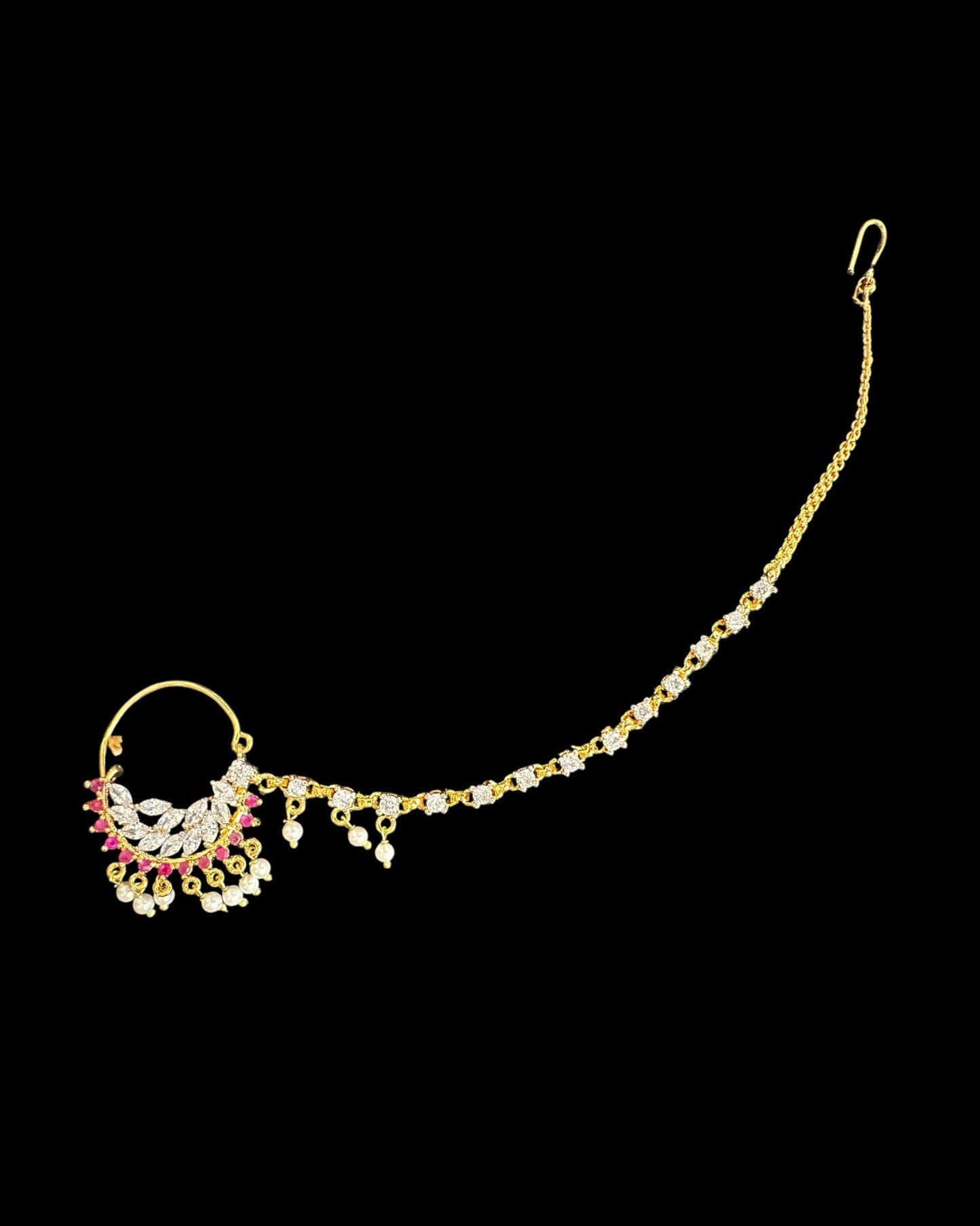 BR492 AMITA bridal set in ruby ( SHIPS IN 4 WEEKS )