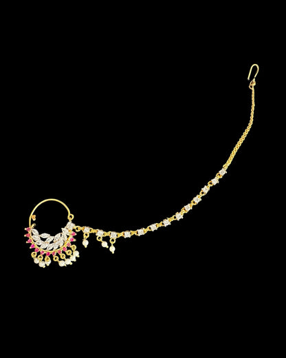 BR492 AMITA bridal set in ruby ( SHIPS IN 4 WEEKS )