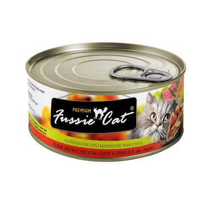 Fussie Cat Premium Tuna With Chicken Liver Formula In Aspic (2.82oz)
