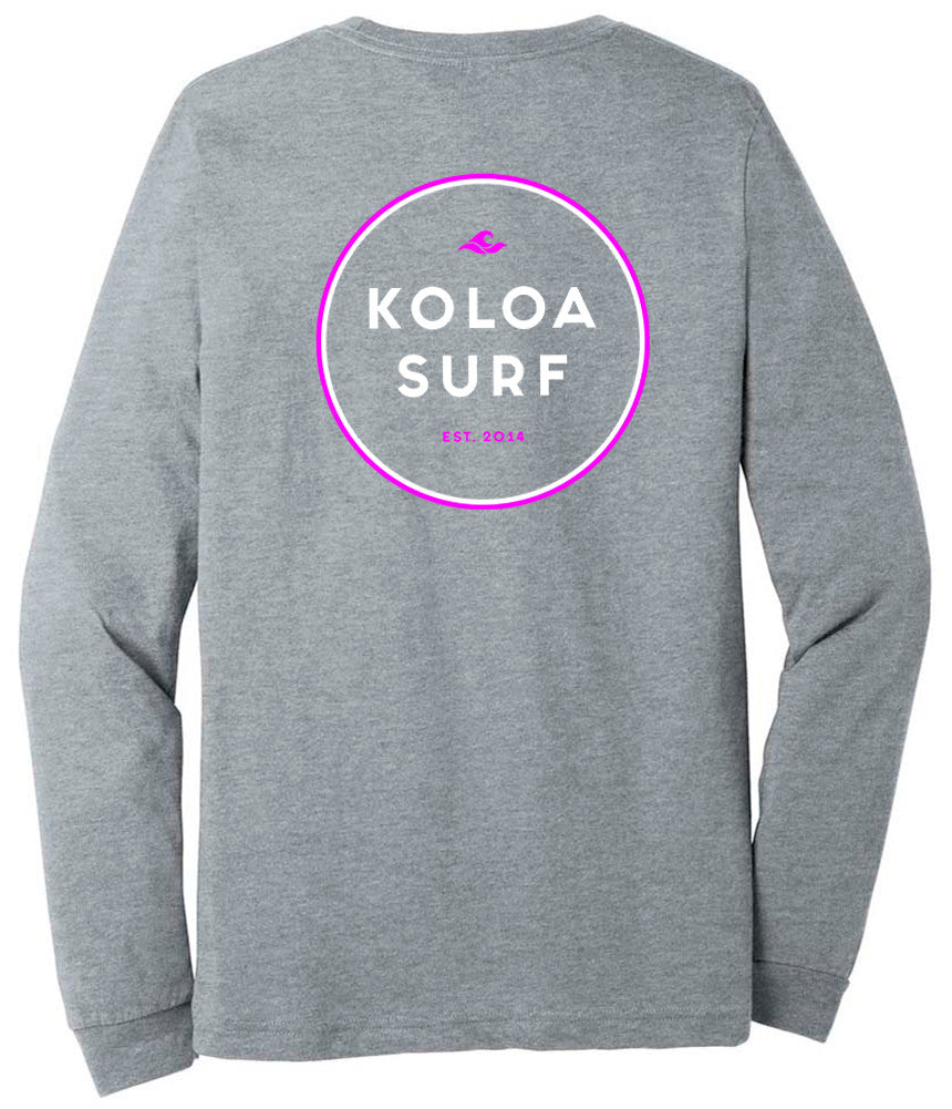 The Koloa Original Circle Ladies Long Sleeve- Pink