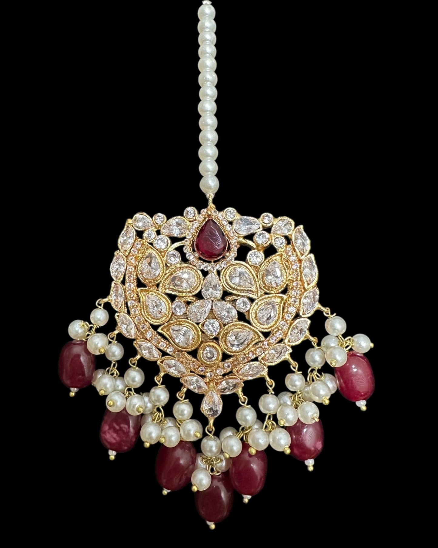 BR491 SHAIRA ruby bridal set ( READY TO SHIP )