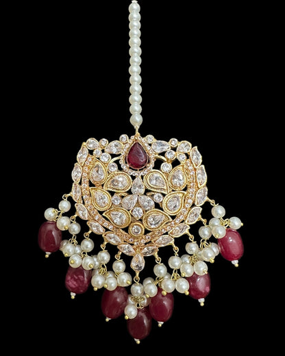 BR491 SHAIRA ruby bridal set ( READY TO SHIP )