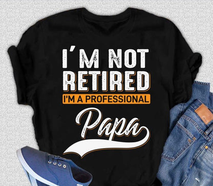 I'm not Retired Men's Bamboo Viscose/Organic Cotton Short Sleeve Graphic T-Shirt